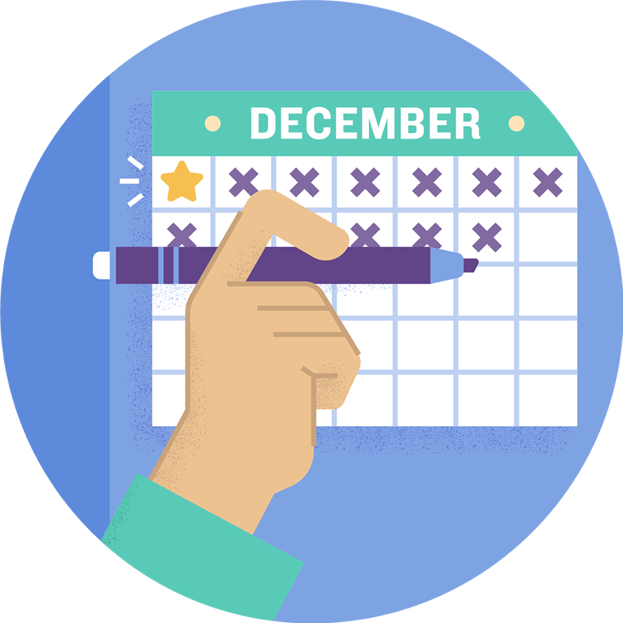 Daily dose calendar icon