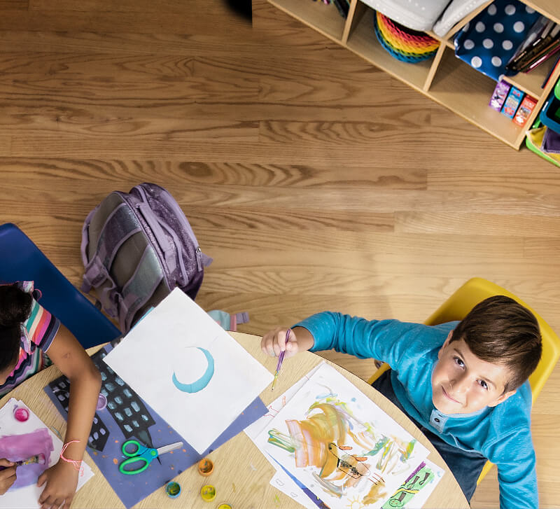 Three children playing together